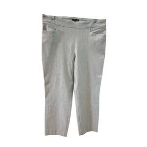 Hilary Radley Pull On Pants Women's Size XL Gray Lightweight Capri Slacks